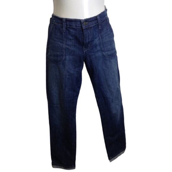 OLD NAVY Diva Cuffed Distressed Denim Ankle Jeans Size 10 Regular Low Rise - Picture 1 of 7